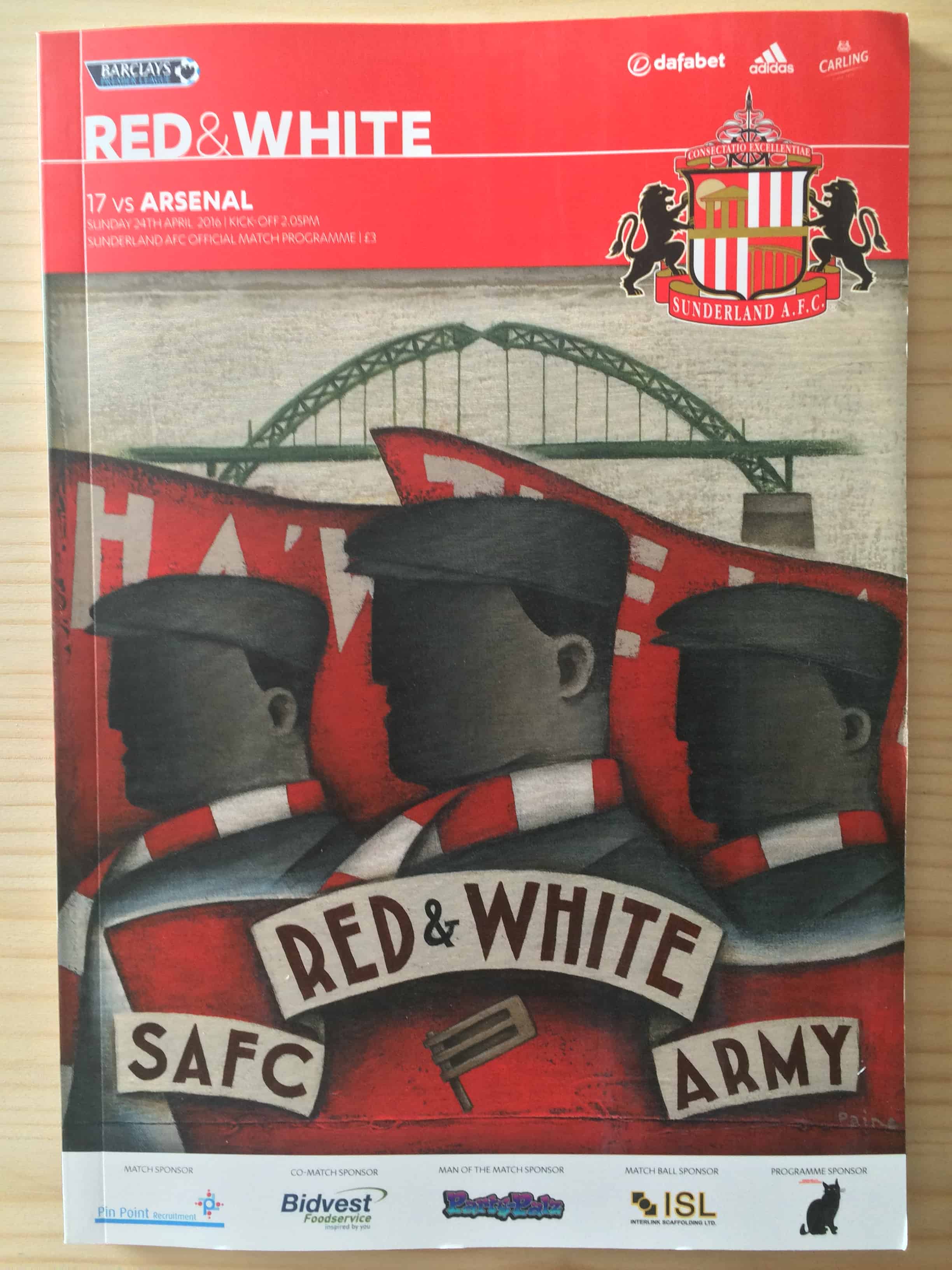 Sunderland FC v Arsenal FC